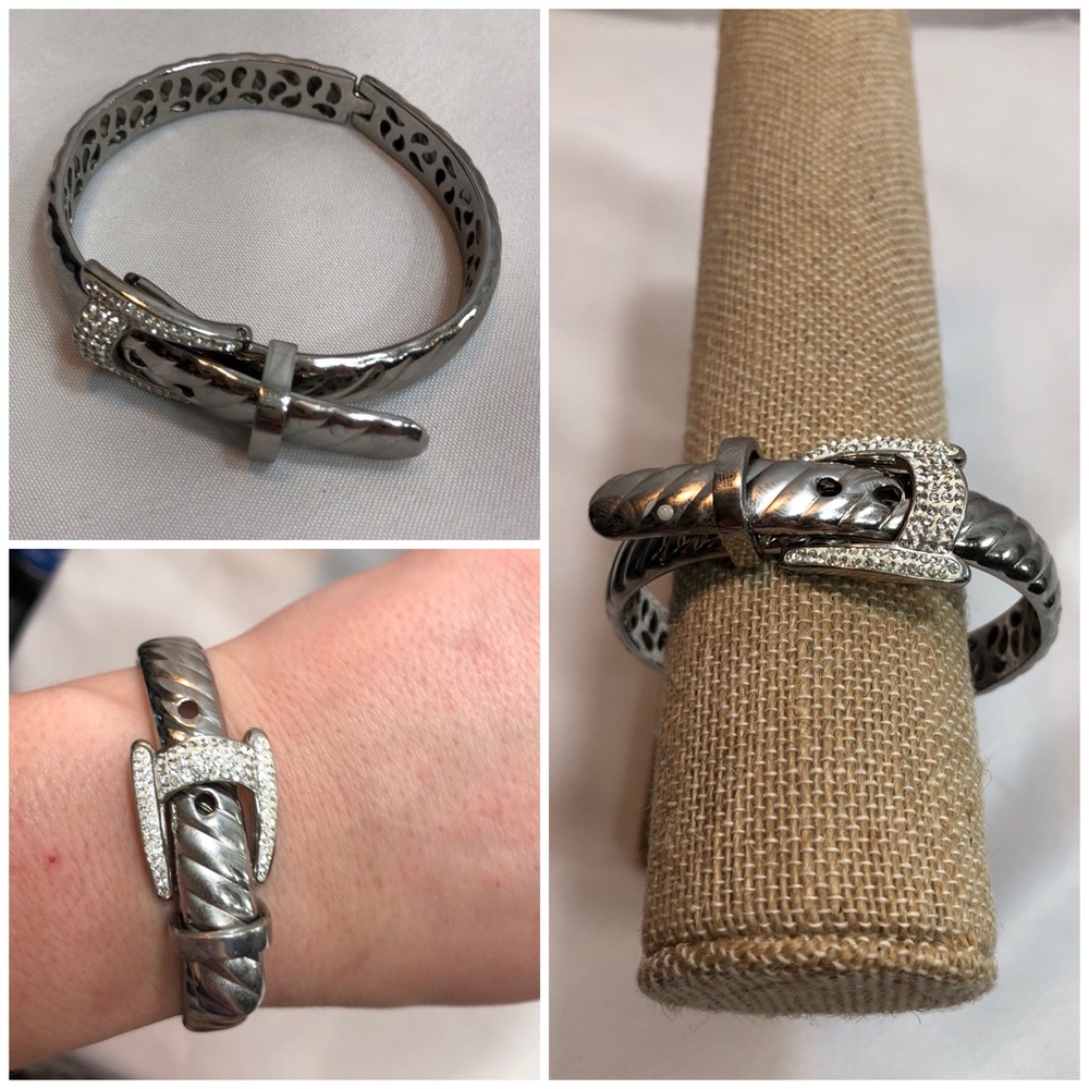 Silver Belt Buckle Bracelet